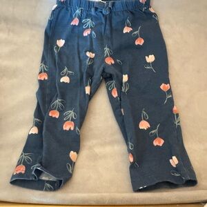 Carter's Blue Pants with Pink Floral Design